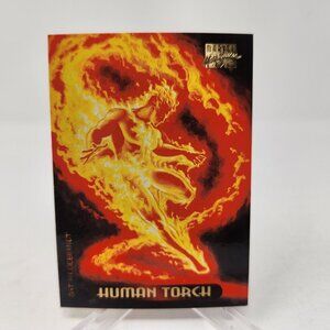 1994 Marvel Masterpieces #53 Human Torch Trading Card, Hildebrandt Bros (b32)